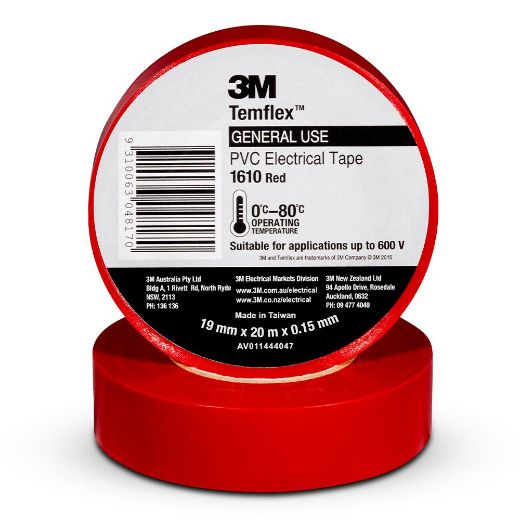 Picture of ELECTRICAL TAPE RED 19MM X 20MTR