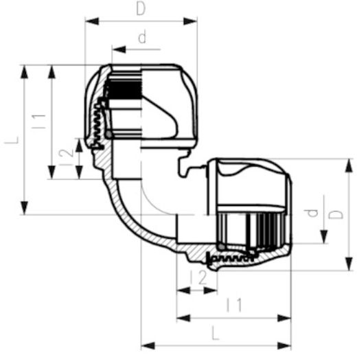 Picture of ELBOW METRIC ALPRENE 90D 110MM