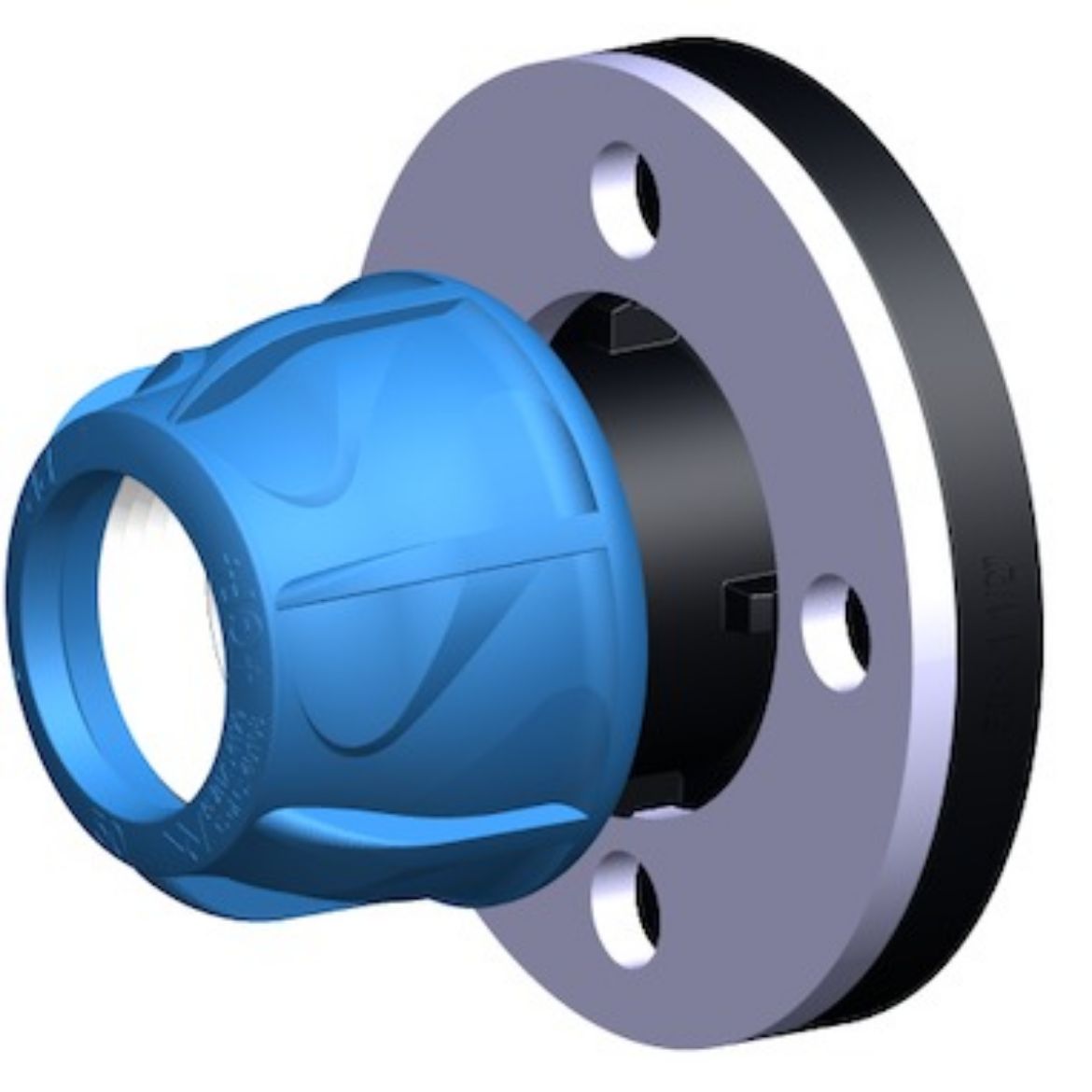 Picture of FLANGED CONNECTOR METRIC ALPRENE TABLE D 75MM X 3''