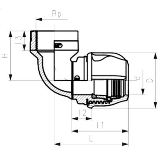 Picture of ELBOW METRIC ALPRENE FI 20MM X 3/4''