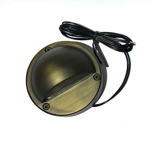 Picture of AQUALUX PHOENIX STEP LIGHT AGED BRASS 12V/24V LED AWL01