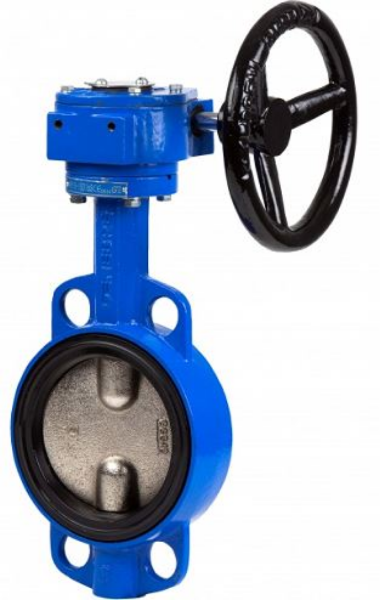 Picture of BUTTERFLY VALVE WAFER GEAR OPERATED 100MM