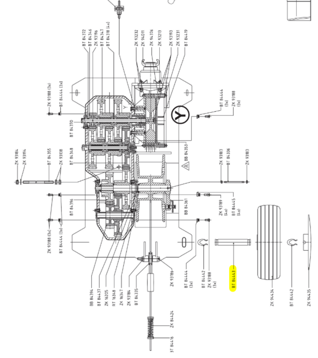 Picture of PIPE AXLE TORO T/S ROLLCART V3