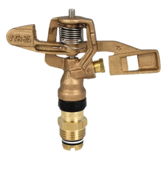 Show details for IMPACT SPRINKLER VYRSA 25 BRASS FC 15MM BSP MI C/W 3.6MM NOZZLE Picture of IMPACT SPRINKLER VYRSA 25 BRASS FC 15MM BSP MI C/W 3.6MM NOZZLE